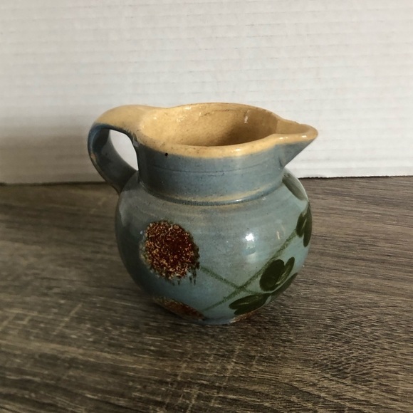 Antique Handcrafted Ceramic Pitcher - Picture 3 of 9